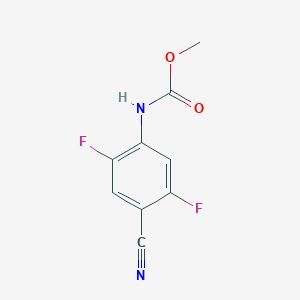 molecular formula C9H6F2N2O2 B12570245 Methyl (4-cyano-2,5-difluorophenyl)carbamate CAS No. 184347-78-2