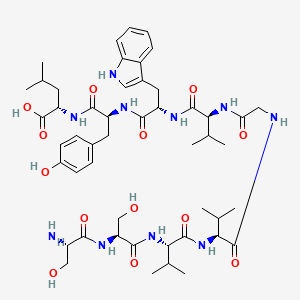 molecular formula C49H72N10O13 B12570343 H-Ser-Ser-Val-Val-Gly-Val-Trp-Tyr-Leu-OH CAS No. 199336-23-7