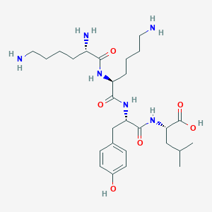 molecular formula C27H46N6O6 B12570358 L-Lysyl-L-lysyl-L-tyrosyl-L-leucine CAS No. 268229-40-9