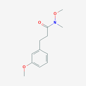 molecular formula C12H17NO3 B12570376 N-Methyl-N-methoxy-3-methoxybenzenepropanamide 
