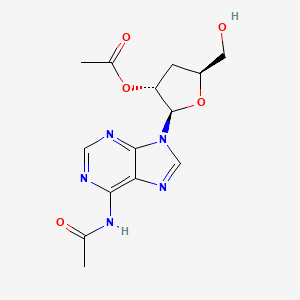 molecular formula C14H17N5O5 B12570400 N-Acetyl-2'-O-acetyl-3'-deoxyadenosine CAS No. 189887-77-2