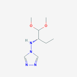 molecular formula C8H16N4O2 B12570405 N-[(2S)-1,1-Dimethoxybutan-2-yl]-4H-1,2,4-triazol-4-amine CAS No. 571166-99-9