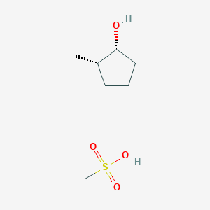 molecular formula C7H16O4S B12570423 Methanesulfonic acid--(1R,2S)-2-methylcyclopentan-1-ol (1/1) CAS No. 189208-79-5