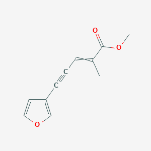 molecular formula C11H10O3 B12570453 Methyl 5-(furan-3-yl)-2-methylpent-2-en-4-ynoate CAS No. 193478-00-1