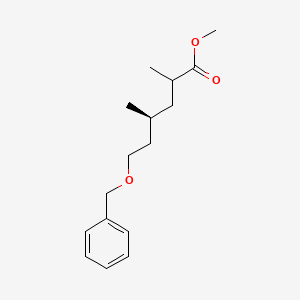 molecular formula C16H24O3 B12570491 Methyl (4S)-6-(benzyloxy)-2,4-dimethylhexanoate CAS No. 189238-55-9