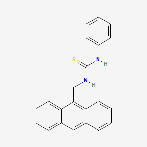 molecular formula C22H18N2S B12570581 Thiourea, N-(9-anthracenylmethyl)-N'-phenyl- CAS No. 395677-45-9