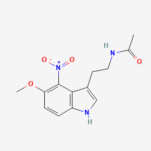 molecular formula C13H15N3O4 B12570591 N-[2-(5-methoxy-4-nitro-1H-indol-3-yl)ethyl]acetamide CAS No. 304854-99-7