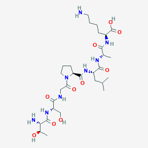 molecular formula C29H52N8O10 B12570649 L-Lysine, L-threonyl-L-serylglycyl-L-prolyl-L-leucyl-L-alanyl- CAS No. 194205-02-2