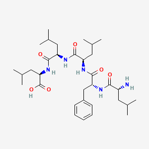 molecular formula C33H55N5O6 B12570653 D-Leucyl-D-phenylalanyl-D-leucyl-D-leucyl-D-leucine CAS No. 190775-15-6