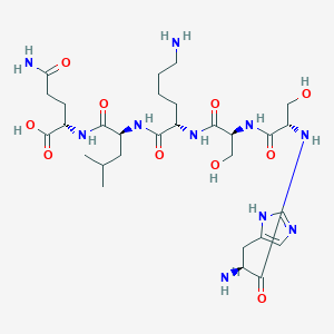 molecular formula C29H50N10O10 B12570775 L-Glutamine, L-histidyl-L-seryl-L-seryl-L-lysyl-L-leucyl- CAS No. 199334-71-9