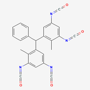 molecular formula C25H16N4O4 B12570800 Benzene, 1,1'-(phenylmethylene)bis[3,5-diisocyanato-2-methyl- CAS No. 263571-83-1