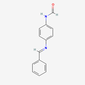 molecular formula C14H12N2O B12570893 N-{4-[(E)-Benzylideneamino]phenyl}formamide CAS No. 194796-69-5