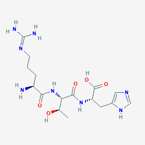 molecular formula C16H28N8O5 B12570928 Arg-Thr-His CAS No. 193607-39-5