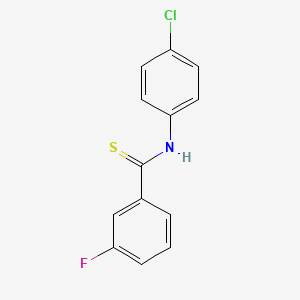 molecular formula C13H9ClFNS B12570943 N-(4-Chlorophenyl)-3-fluorobenzene-1-carbothioamide CAS No. 195378-84-8