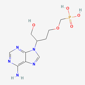 molecular formula C10H16N5O5P B12571018 Phosphonic acid, [[3-(6-amino-9H-purin-9-yl)-4-hydroxybutoxy]methyl]- CAS No. 612054-70-3