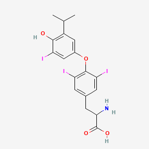 molecular formula C18H18I3NO4 B1257102 2-Amino-3-[4-(4-hydroxy-3-iodo-5-propan-2-ylphenoxy)-3,5-diiodophenyl]propanoic acid CAS No. 62901-32-0
