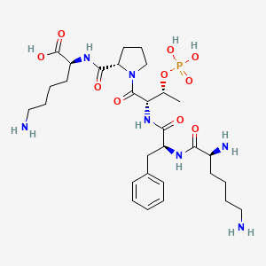 molecular formula C30H50N7O10P B12571024 L-Lysyl-L-phenylalanyl-O-phosphono-L-threonyl-L-prolyl-L-lysine CAS No. 189827-01-8