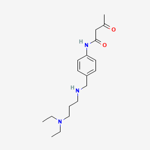 molecular formula C18H29N3O2 B12571026 N-[4-({[3-(Diethylamino)propyl]amino}methyl)phenyl]-3-oxobutanamide CAS No. 185347-50-6