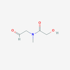 molecular formula C5H9NO3 B12571050 2-hydroxy-N-methyl-N-(2-oxoethyl)acetamide 
