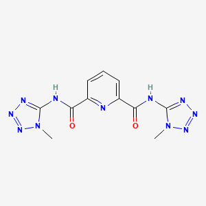 molecular formula C11H11N11O2 B12571053 N~2~,N~6~-Bis(1-methyl-1H-tetrazol-5-yl)pyridine-2,6-dicarboxamide CAS No. 183618-15-7
