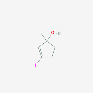 molecular formula C6H9IO B12571061 3-Iodo-1-methylcyclopent-2-en-1-ol CAS No. 188635-26-9