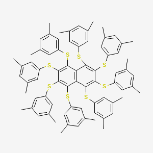 molecular formula C74H72S8 B12571147 Octakis[(3,5-dimethylphenyl)sulfanyl]naphthalene CAS No. 181043-32-3