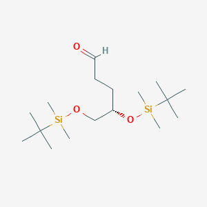 molecular formula C17H38O3Si2 B12571169 Pentanal, 4,5-bis[[(1,1-dimethylethyl)dimethylsilyl]oxy]-, (4S)- CAS No. 196080-29-2