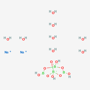 molecular formula B4H20Na2O17 B1257119 Disodium tetraborate octahydrate 