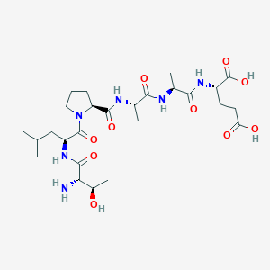 molecular formula C26H44N6O10 B12571257 L-Threonyl-L-leucyl-L-prolyl-L-alanyl-L-alanyl-L-glutamic acid CAS No. 586346-55-6