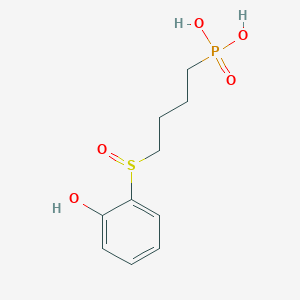 molecular formula C10H15O5PS B12571283 Phosphonic acid, [4-[(2-hydroxyphenyl)sulfinyl]butyl]- CAS No. 191411-82-2
