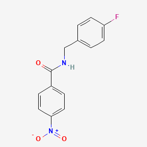 molecular formula C14H11FN2O3 B12571337 N-(4-fluorobenzyl)-4-nitrobenzamide 