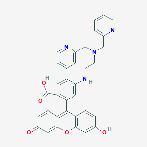 molecular formula C34H28N4O5 B1257135 6-((2-(Bis(pyridin-2-ylmethyl)amino)ethyl)amino)-3',6'-dihydroxy-3H-spiro[isobenzofuran-1,9'-xanthen]-3-one CAS No. 321859-11-4
