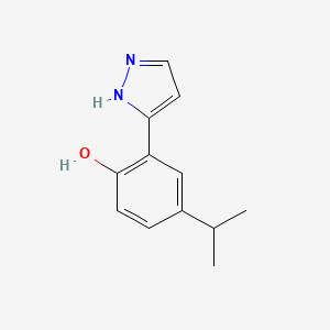 molecular formula C12H14N2O B12571379 3-(2-Hydroxy-5-isopropylphenyl)pyrazole CAS No. 288844-45-1
