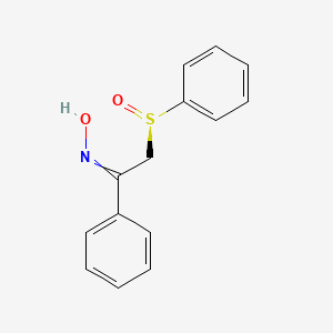 molecular formula C14H13NO2S B12571407 N-{2-[(R)-Benzenesulfinyl]-1-phenylethylidene}hydroxylamine CAS No. 207553-19-3