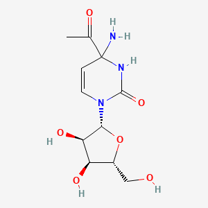 6-acetyl-6-amino-3-[(2R,3R,4S,5R)-3,4-dihydroxy-5-(hydroxymethyl)oxolan-2-yl]-1H-pyrimidin-2-one