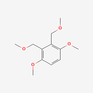 molecular formula C12H18O4 B12571448 Benzene, 1,4-dimethoxy-2,3-bis(methoxymethyl)- CAS No. 195298-96-5