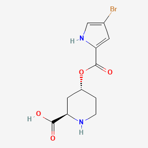 molecular formula C11H13BrN2O4 B1257158 Damipipecolin 