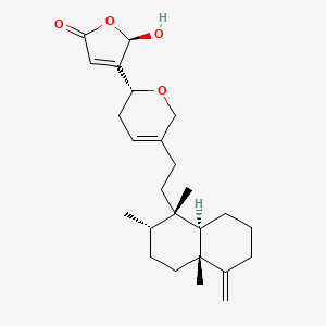 (2R)-3-[(2R)-5-[2-[(1S,2S,4aR,8aR)-1,2,4a-trimethyl-5-methylidene-3,4,6,7,8,8a-hexahydro-2H-naphthalen-1-yl]ethyl]-3,6-dihydro-2H-pyran-2-yl]-2-hydroxy-2H-furan-5-one