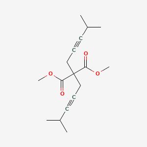 molecular formula C17H24O4 B12571607 Dimethyl bis(4-methylpent-2-yn-1-yl)propanedioate CAS No. 489448-35-3