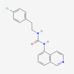 molecular formula C18H16ClN3O B12571632 Urea, N-[2-(4-chlorophenyl)ethyl]-N'-5-isoquinolinyl- CAS No. 608515-98-6