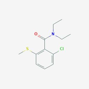 molecular formula C12H16ClNOS B12571649 2-Chloro-N,N-diethyl-6-(methylsulfanyl)benzamide CAS No. 596805-22-0