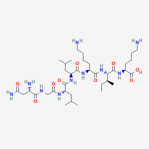 molecular formula C36H68N10O9 B12571678 L-Asparaginylglycyl-L-leucyl-L-leucyl-L-lysyl-L-isoleucyl-L-lysine CAS No. 190015-02-2