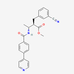 molecular formula C25H23N3O3 B12571692 methyl (2R,3R)-2-[(3-cyanophenyl)methyl]-3-[(4-pyridin-4-ylbenzoyl)amino]butanoate 