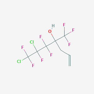 molecular formula C8H6Cl2F8O B12571814 6,7-Dichloro-5,5,6,7,7-pentafluoro-4-(trifluoromethyl)hept-1-en-4-ol CAS No. 594840-40-1