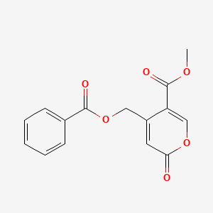molecular formula C15H12O6 B12571825 Methyl 4-[(benzoyloxy)methyl]-2-oxo-2H-pyran-5-carboxylate CAS No. 195152-80-8