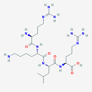 molecular formula C24H49N11O5 B12571833 L-Arginine, L-arginyl-L-lysyl-L-leucyl- CAS No. 277743-08-5