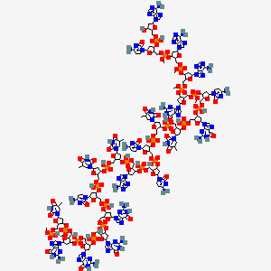 molecular formula C201H259N75O122P20 B1257190 T*G*Gggcttaccttgcg*A*A*C*A 