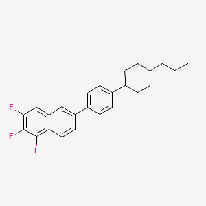 molecular formula C25H25F3 B12571910 1,2,3-Trifluoro-6-[4-(4-propylcyclohexyl)phenyl]naphthalene CAS No. 639079-65-5