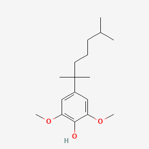 molecular formula C17H28O3 B12571959 Phenol, 2,6-dimethoxy-4-(1,1,5-trimethylhexyl)- CAS No. 296242-04-1