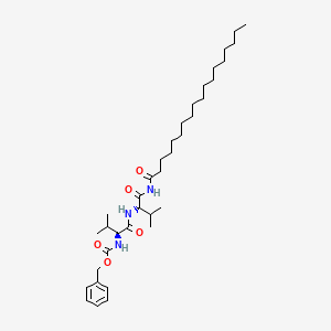 molecular formula C36H61N3O5 B12571970 N-[(Benzyloxy)carbonyl]-L-valyl-N-octadecanoyl-L-valinamide CAS No. 494209-27-7